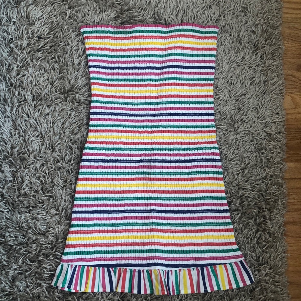 Lovers and friends strapless rainbow dress 🌈